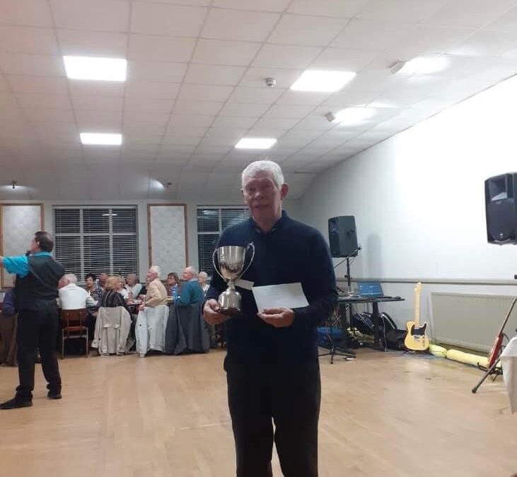 Workshops League. George Kay Cup Winners, B Team Captain John Pajak with the trophy at presentation night